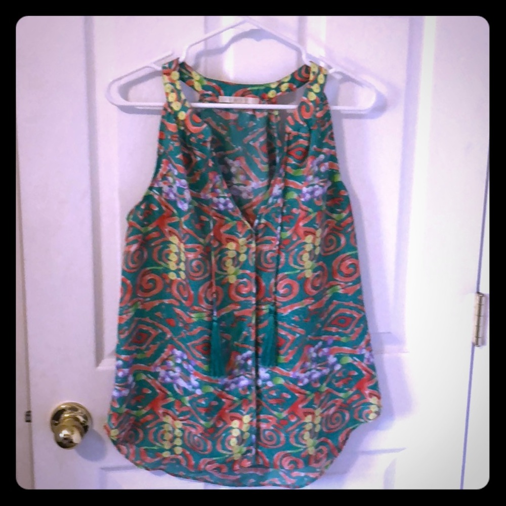 Multi Color Sleeveless Top